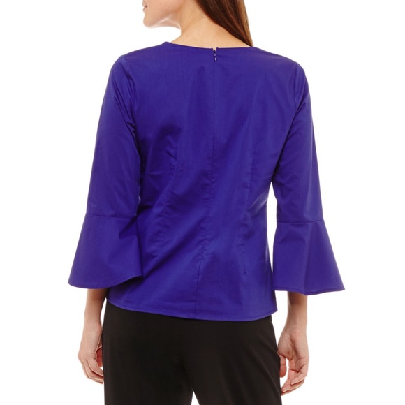 Blue Ruffle Blouse - Picture 2 of 4